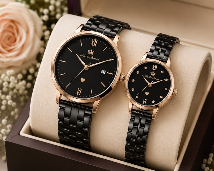 bcc1c71fa6a8c7e790856b946ffa740d Couple Premium Chronograph Watch Set - Image 1